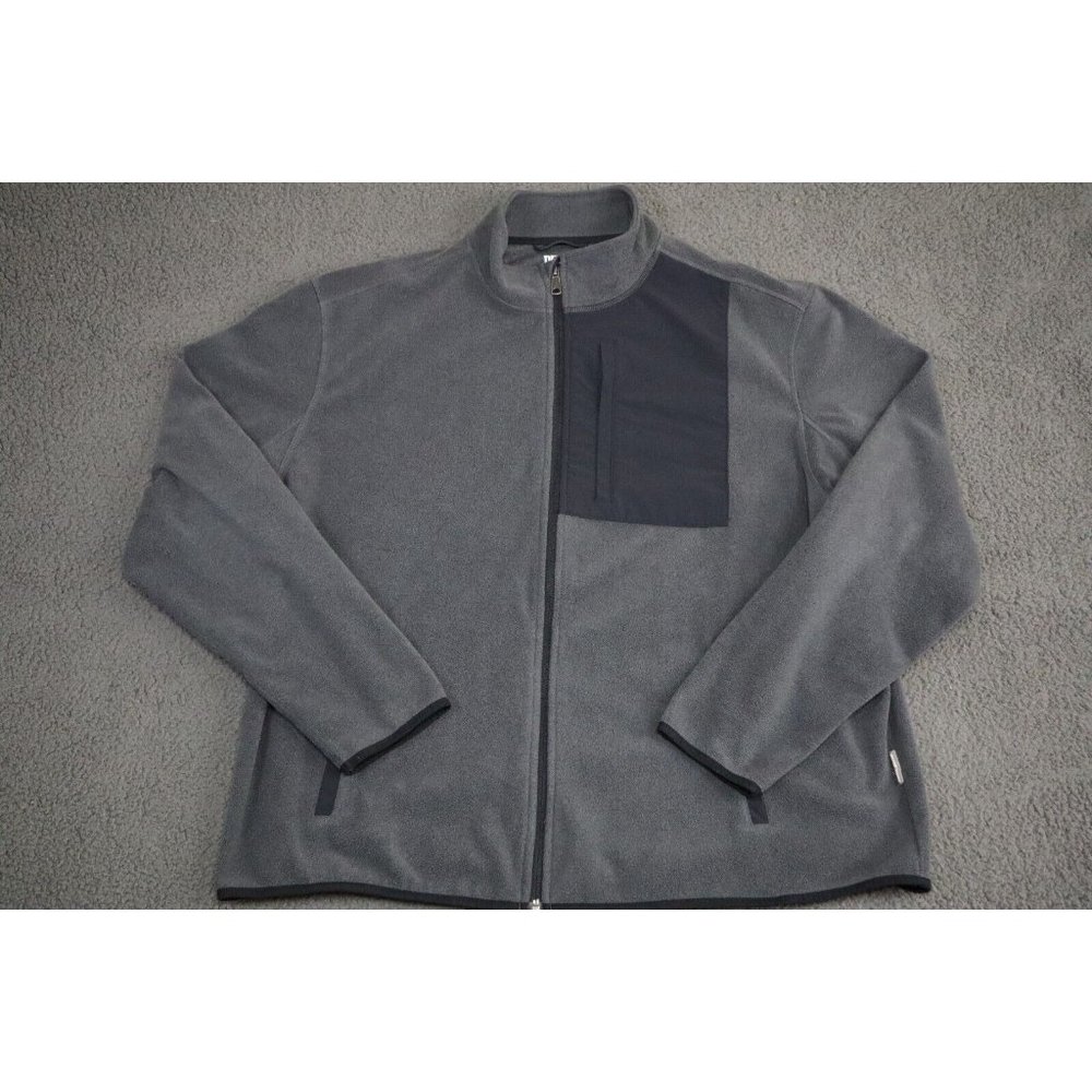 Duluth Trading Co Fleece Adult 2XL XXL Gray Full Zip Outdoor Work Sweater Mens